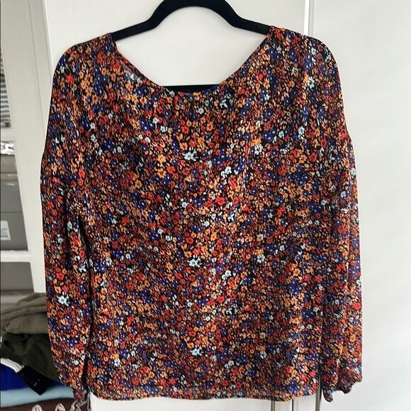 J. Crew Women's Floral V-Neck Top - Multicolor - Picture 4 of 4